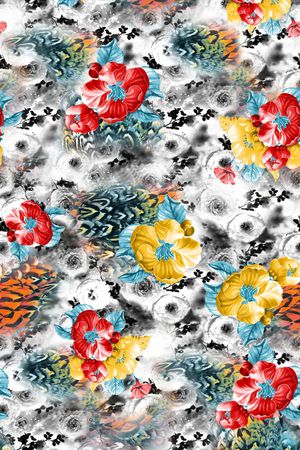 花卉印花华亿平台图片