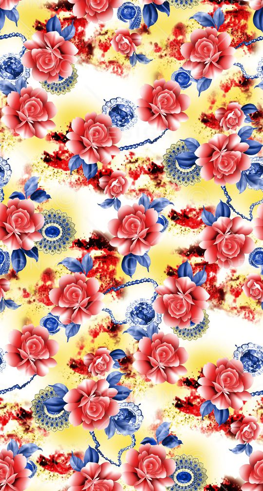 花卉印花华亿平台图片