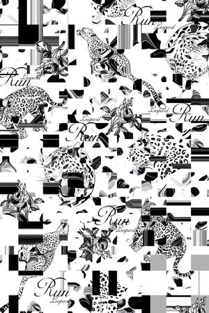 黑白印花华亿平台图片