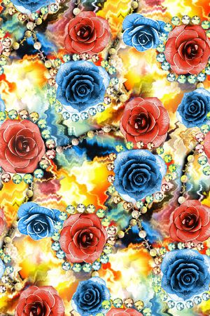 玫瑰印花华亿平台图片