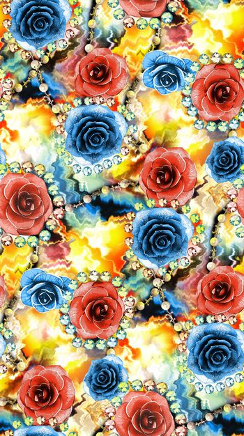 玫瑰印花华亿平台图片