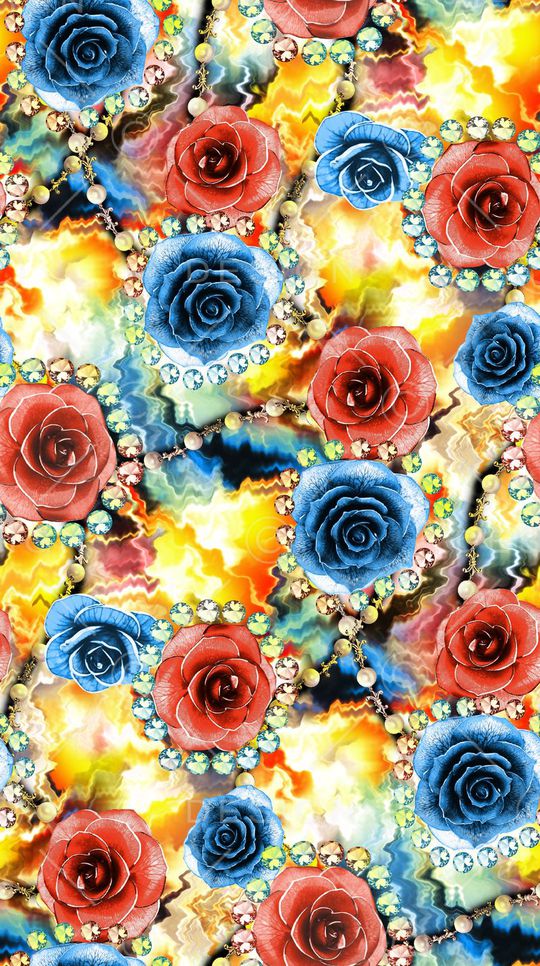 玫瑰印花华亿平台图片