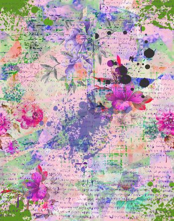 461070-复古  花卉 拼贴 数码