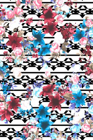 复古 浪漫 混搭印花华亿平台图片