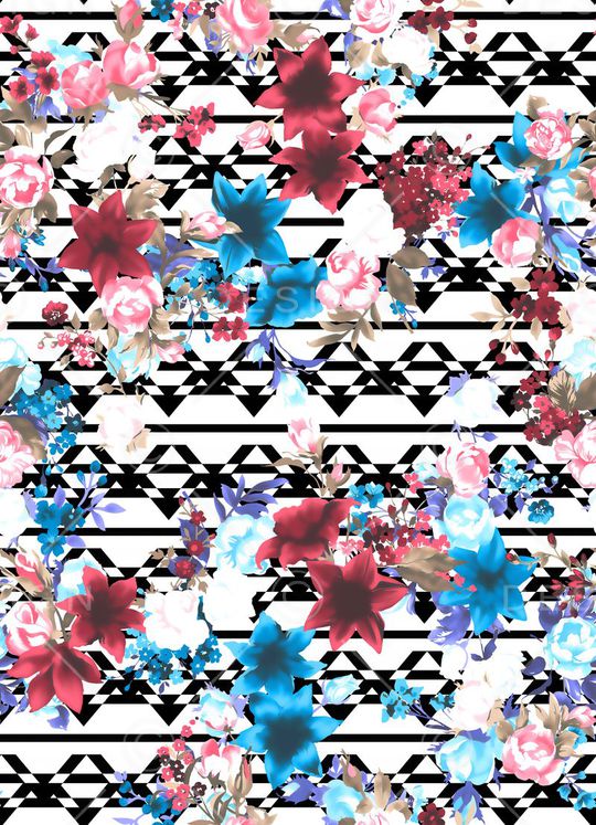 复古 浪漫 混搭印花华亿平台图片