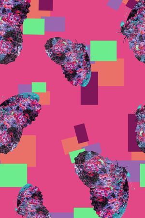 蝴蝶印花华亿平台图片