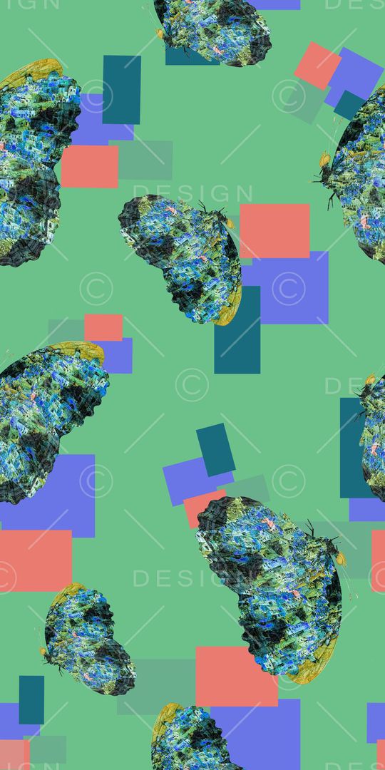 蝴蝶印花华亿平台图片