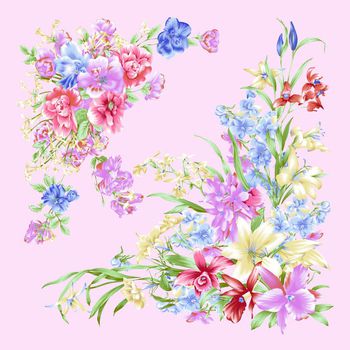 百合花印花华亿平台图片