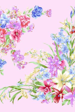 百合花印花华亿平台图片