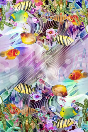 花卉印花华亿平台图片