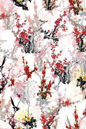 梅花印花华亿平台图片