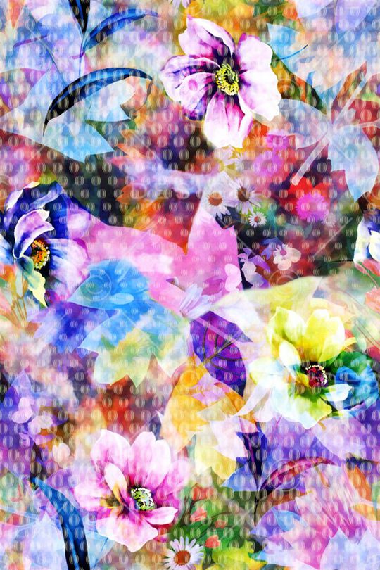 创意花卉印花华亿平台图片