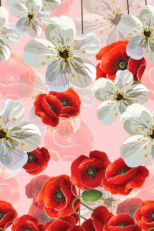 花卉印花华亿平台图片