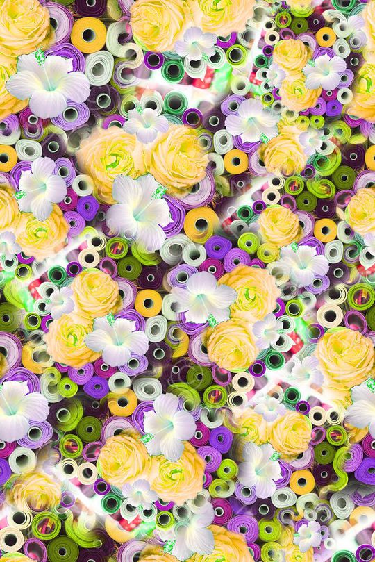 花卉印花华亿平台图片