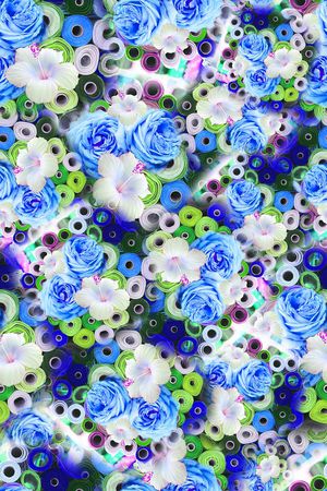 花卉印花华亿平台图片