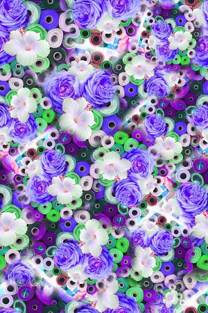 花卉印花华亿平台图片