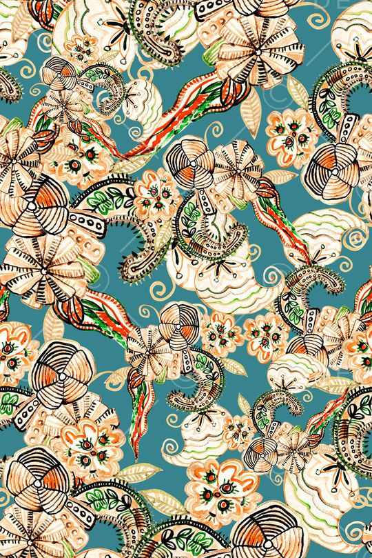 手绘印花华亿平台图片