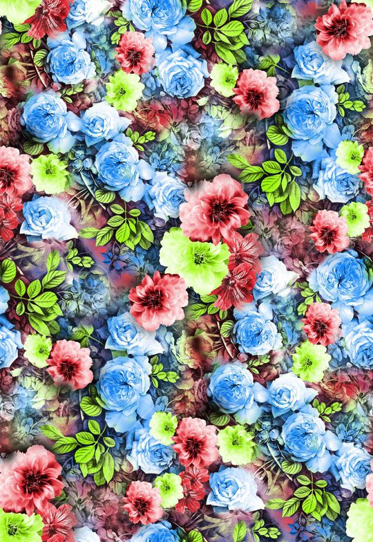 花卉印花华亿平台图片