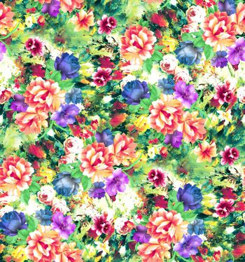 花卉印花华亿平台图片