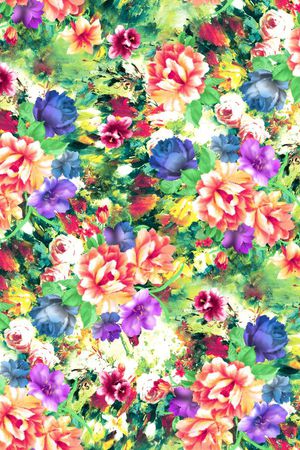 花卉印花华亿平台图片