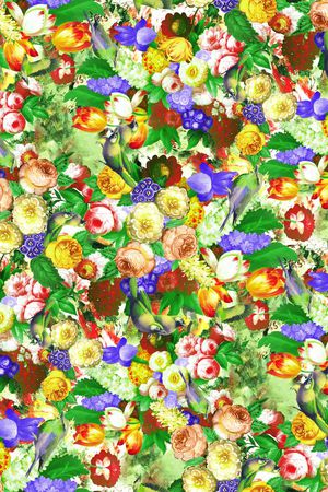 油画花卉印花华亿平台图片