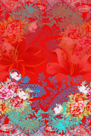 复古印花华亿平台图片