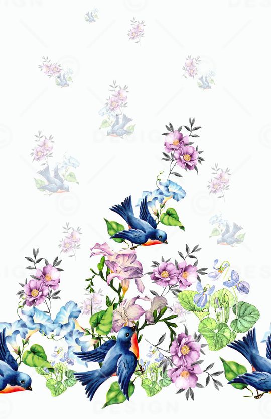 花卉印花华亿平台图片