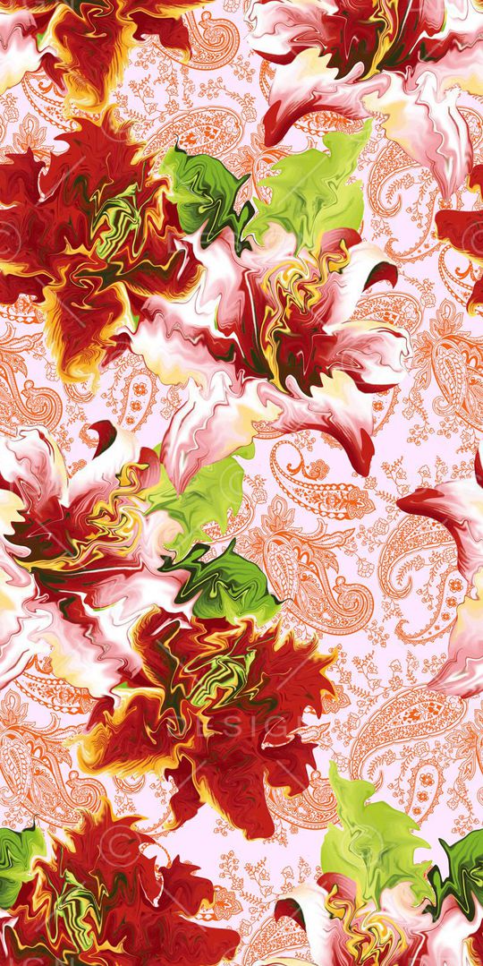 花卉印花华亿平台图片