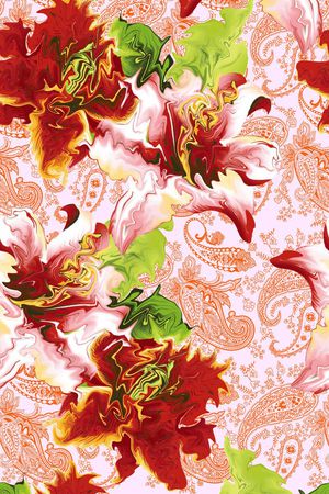 花卉印花华亿平台图片