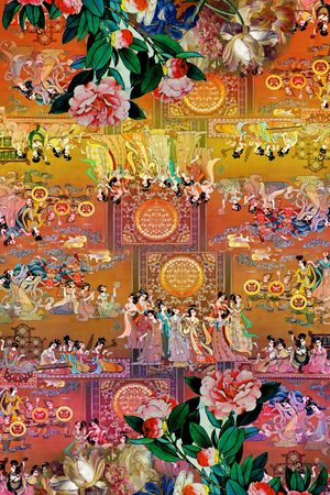 宫廷富贵印花华亿平台图片