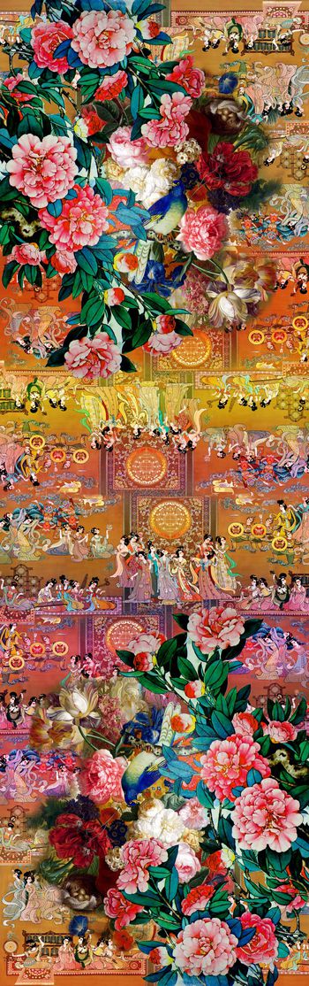 宫廷富贵印花华亿平台图片