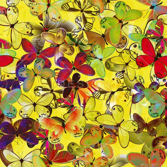 蝴蝶印花华亿平台图片