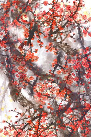 中国风印花华亿平台图片