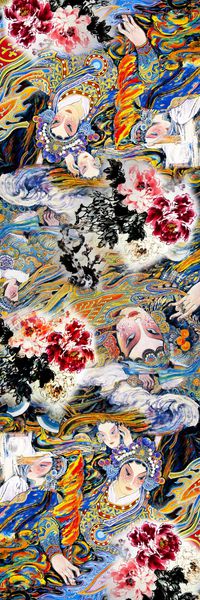 中国风印花华亿平台图片