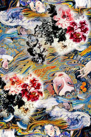 中国风印花华亿平台图片