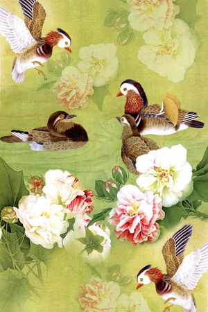 中国风印花华亿平台图片