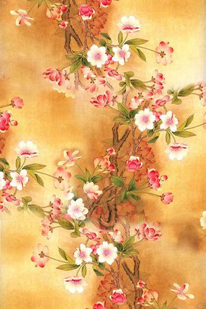 金黄色调印花华亿平台图片