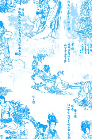 风景山水画印花华亿平台图片