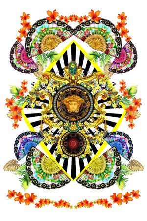 欧式印花华亿平台图片