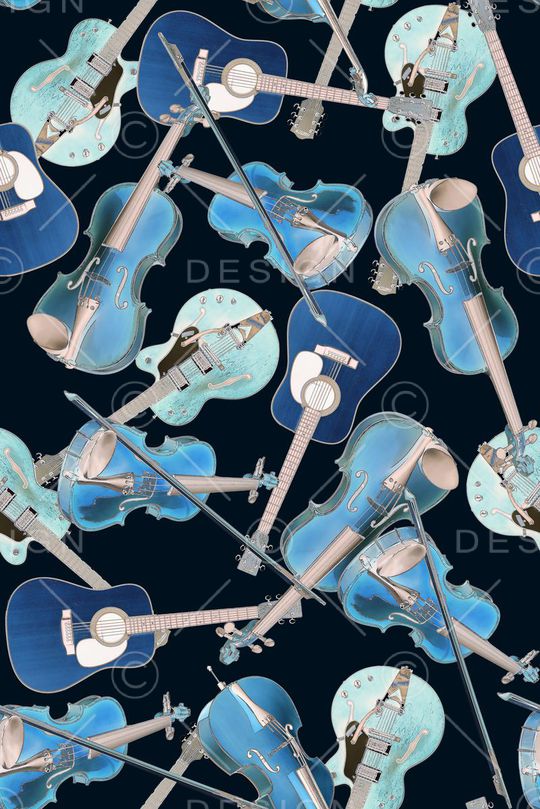 小提琴印花华亿平台图片