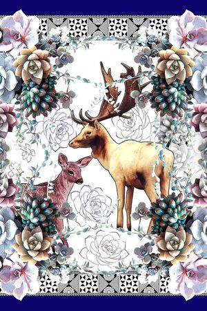 方巾 丝巾 数码印花印花华亿平台图片