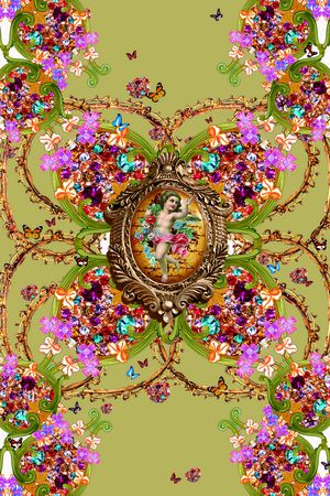 欧式印花华亿平台图片