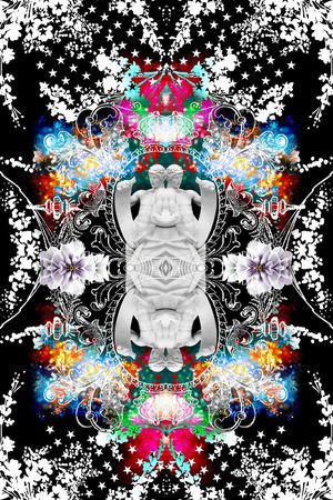 复古印花华亿平台图片