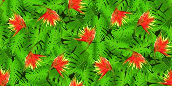 461902-时尚花卉绿叶图