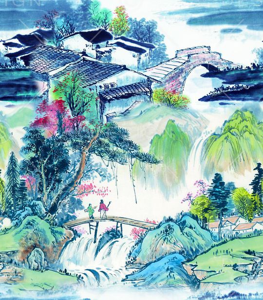 MAX-中国风印花华亿平台图片