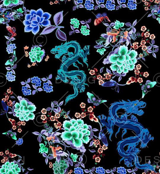 MAX-中国风印花华亿平台图片