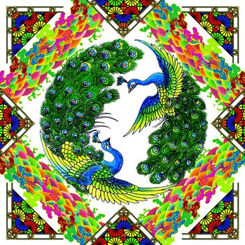 复古印花华亿平台图片