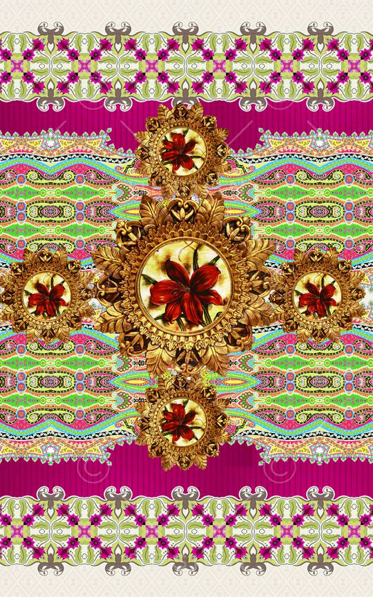 欧式大牌印花华亿平台图片