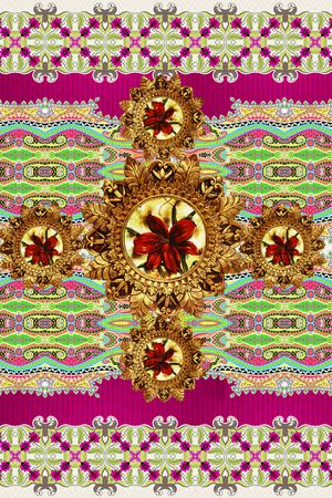 欧式大牌印花华亿平台图片