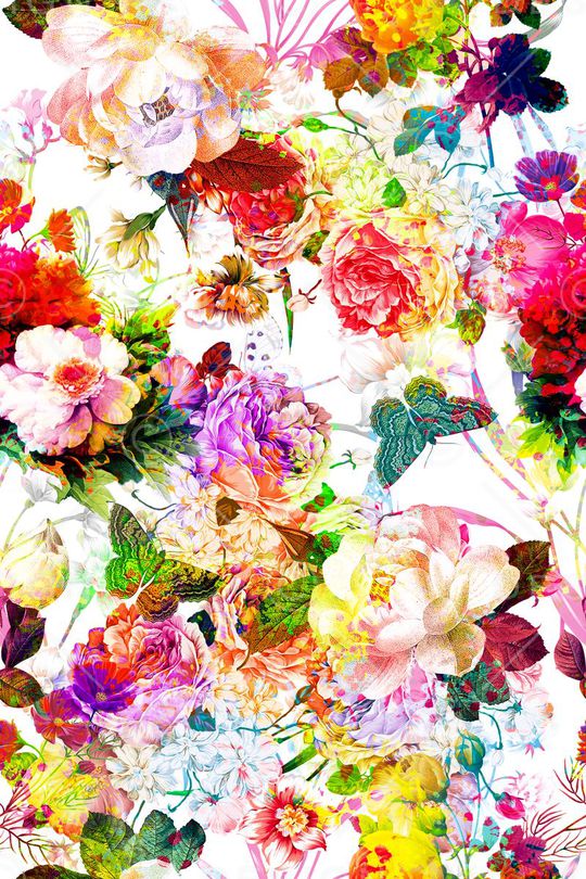 花卉印花华亿平台图片